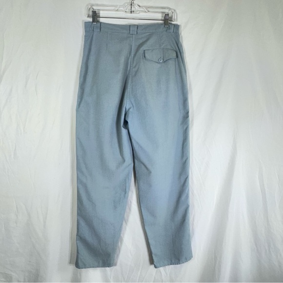 American Weekend Women’s 90’s Vintage High Pleated Waist Light Blue Pants - Picture 3 of 8